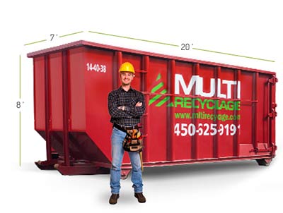 Rent a 40 yards dumpster for your reparations and major renovations - Laval, Montreal, Laurentides